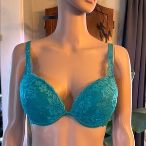Lace Underwire Bra 1 Teal/ 1 Purple - Sold as Set
